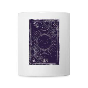 Lion, Constellation, Ciel nocturne - Mug blanc - blanc - Devant