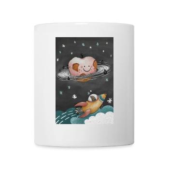 Apple Planet & Apple Astronaut Kids Illustration - Mug - white - Front