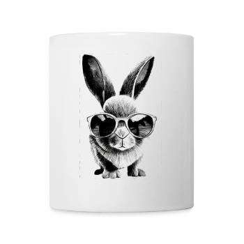 Hasenheld mit Sonnenbrille - Tasse - Weiß - Vorne
