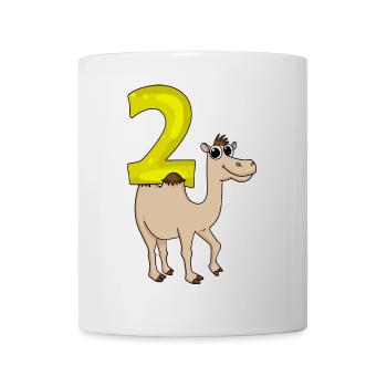 2 anniversaire 2 ans avec motif animal - deux - Mug blanc - blanc - Devant