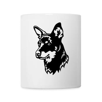 Lancashire Heeler Kopf - Tasse - Weiß - Vorne