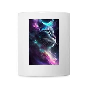 Katze im Weltall - Tasse - Weiß - Vorne