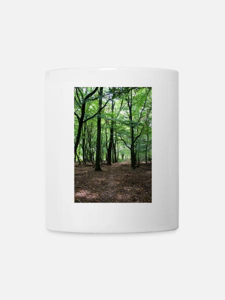 Wald Baum Bäume wandern Natur Förster Poster - Tasse - Weiß