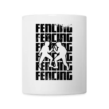 Fechten - Tasse - Weiß - Vorne