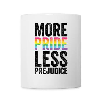 Pride Month LGBT - More Pride, Less Prejudice - Mug - white - Front