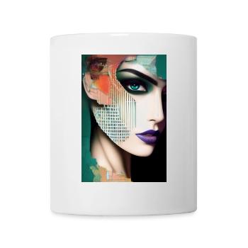 Abstract Facial Art - Mug - white - Front