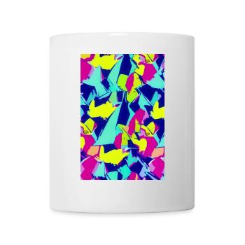Retro Muster Bunt - Tasse - Weiß - Vorne