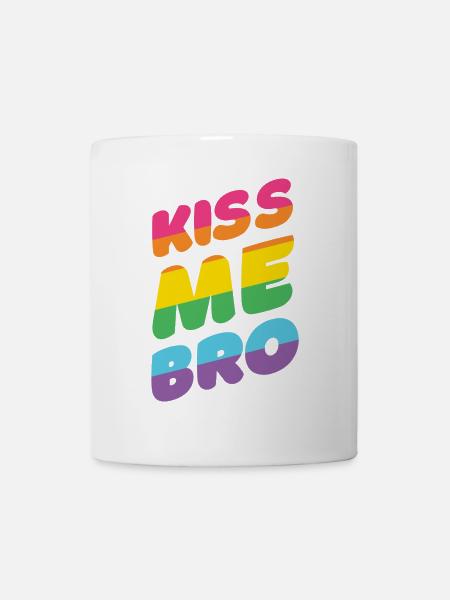 Pride Month LGBTQ - Kiss Me Bro - Tazza - bianco