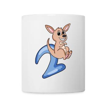 2nd birthday motif kangaroo - two years - Mug - white - Front
