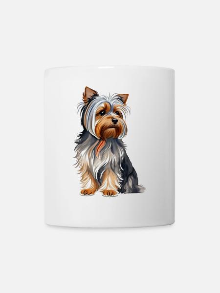 YorkshireTerrier - Tasse - Weiß