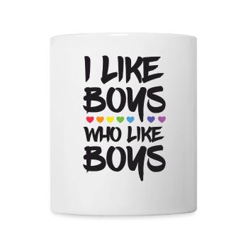 Mois de la fierté LGBTQ - J’aime les garçons qui aiment les garçons - Mug blanc - blanc - Devant
