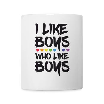 Mois de la fierté LGBTQ - J’aime les garçons qui aiment les garçons - Mug blanc - blanc - Devant