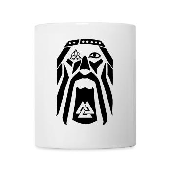 Wikingerkrieger (schwarz) - Tasse - Weiß - Vorne