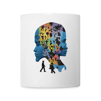 Le puzzle humain - Mug blanc - blanc - Devant