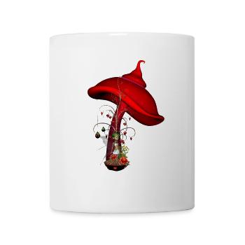 Niedliche Fee mit Baum und Herzen - Tasse - Weiß - Vorne