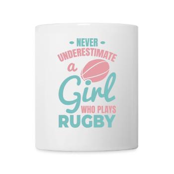 Rugby Spieler Mädchen - Tasse - Weiß - Vorne