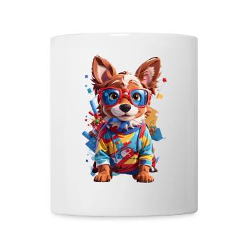Süßer 3D Hund - Tasse - Weiß - Vorne