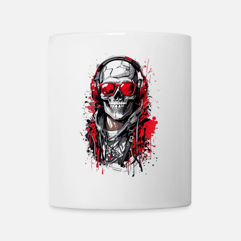 Coole Totenkopf - Tasse - Weiß