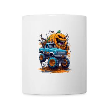 Halloween Pumpkin Monster Truck - Mug blanc - blanc - Devant