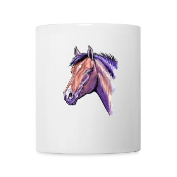 Pferd Portrait - Tasse - Weiß - Vorne