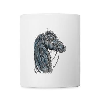 Pferd Portrait - Tasse - Weiß - Vorne