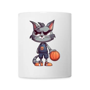 Chat de basket-ball - Mug blanc - blanc - Devant