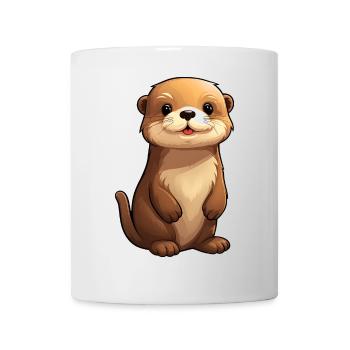 Niedliches Otter-Design | Sommerstimmung | Otter - Tasse - Weiß - Vorne