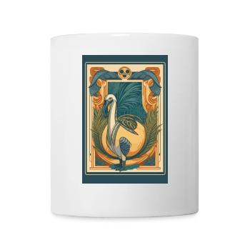 Art Nouveau Bird T-Shirt – Vintage Art Motif - Mug - white - Front
