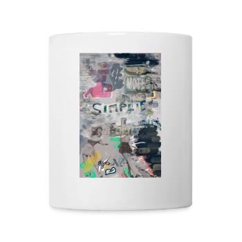 Mixed media vintage poster - Mug - white - Front