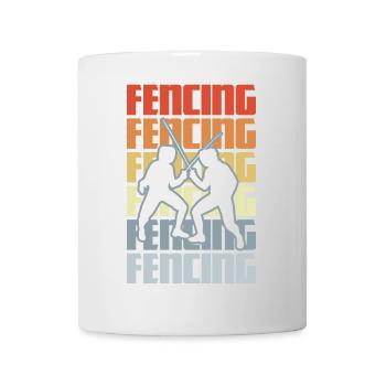 Retro Fechten - Tasse - Weiß - Vorne