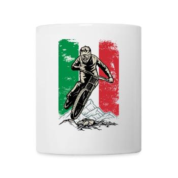 Italian Flag Mountain Biker - Mug - white - Front