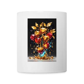 Cerise dorée - Mug blanc - blanc - Devant