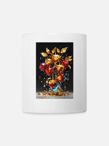 Kirsche Golden - Tasse - Weiß