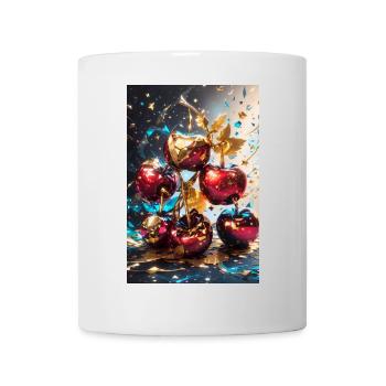 Cherries with gold - Mug - white - Front