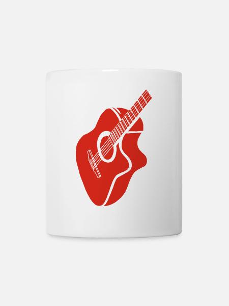 guitare rouge - Mug blanc - blanc