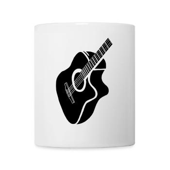 schwarze Gitarre - Tasse - Weiß - Vorne