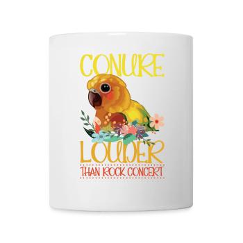 Parakeet louder than rock concert parrot design - Mug - white - Front