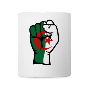 Algeria Flag Fist Hand Symbol - Mug - white - Front