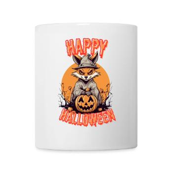 Gruselige Halloween-Fuchsdruck - Tasse - Weiß - Vorne