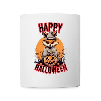 Renard mignon avec costume de sorcière Halloween - Mug blanc - blanc - Devant