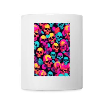 Crânes de néon - Mug blanc - blanc - Devant