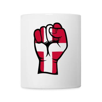 Denmark Flag Fist Hand Symbol - Mug - white - Front