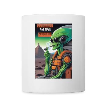Grünes Alien Vape auf Mars - Tasse - Weiß - Vorne