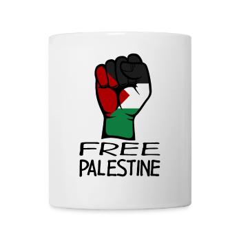 Drapeau de la Palestine gratuit Palestine noir - Mug blanc - blanc - Devant