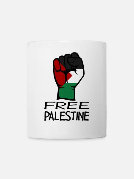 Drapeau de la Palestine gratuit Palestine noir - Mug blanc - blanc