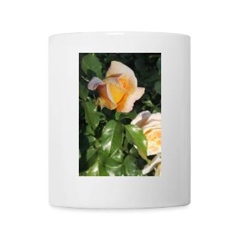 Delicate yellow-light orange rose bud - Mug - white - Front