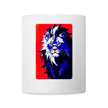 Blauer Löwe (Design 2) - Tasse - Weiß - Vorne