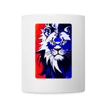 Blauer Löwe (Design1) - Tasse - Weiß - Vorne