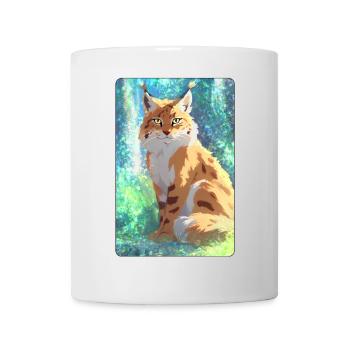 Luchs im Wald - Tasse - Weiß - Vorne