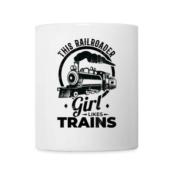 This Railroad Girl Likes Trains - Mug - white - Front